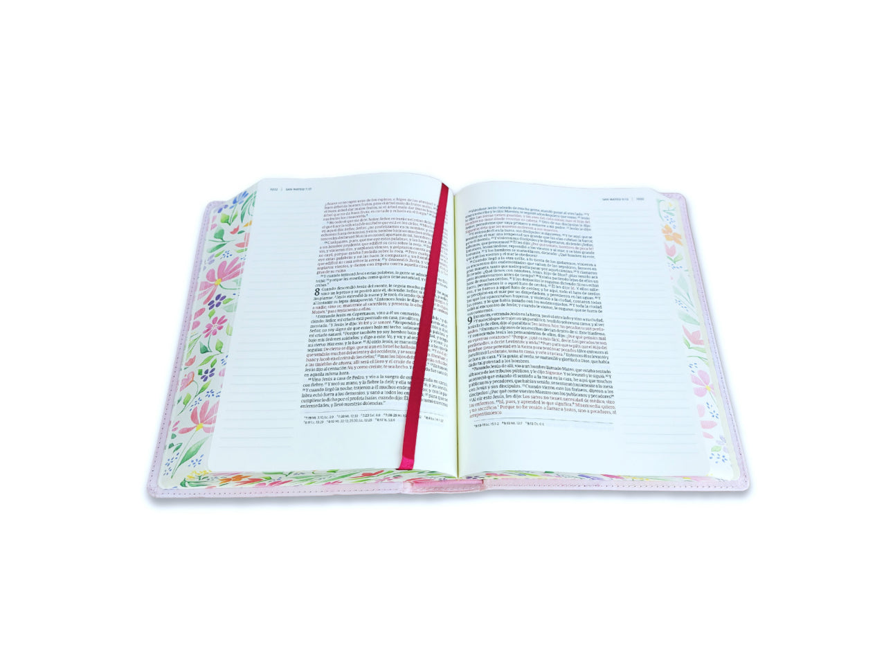 Biblia de Apuntes con Margen Amplio RV1960, tapa dura tela impresa, floreada