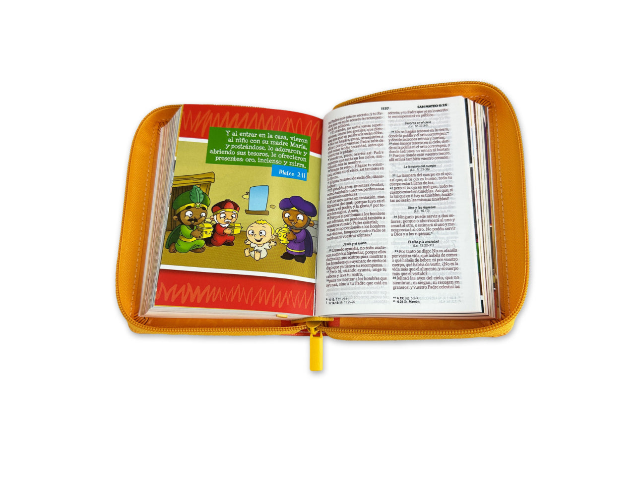 Biblia Mi Gran Viaje de Bolsillo con Cierre RV1960 imit piel naranja