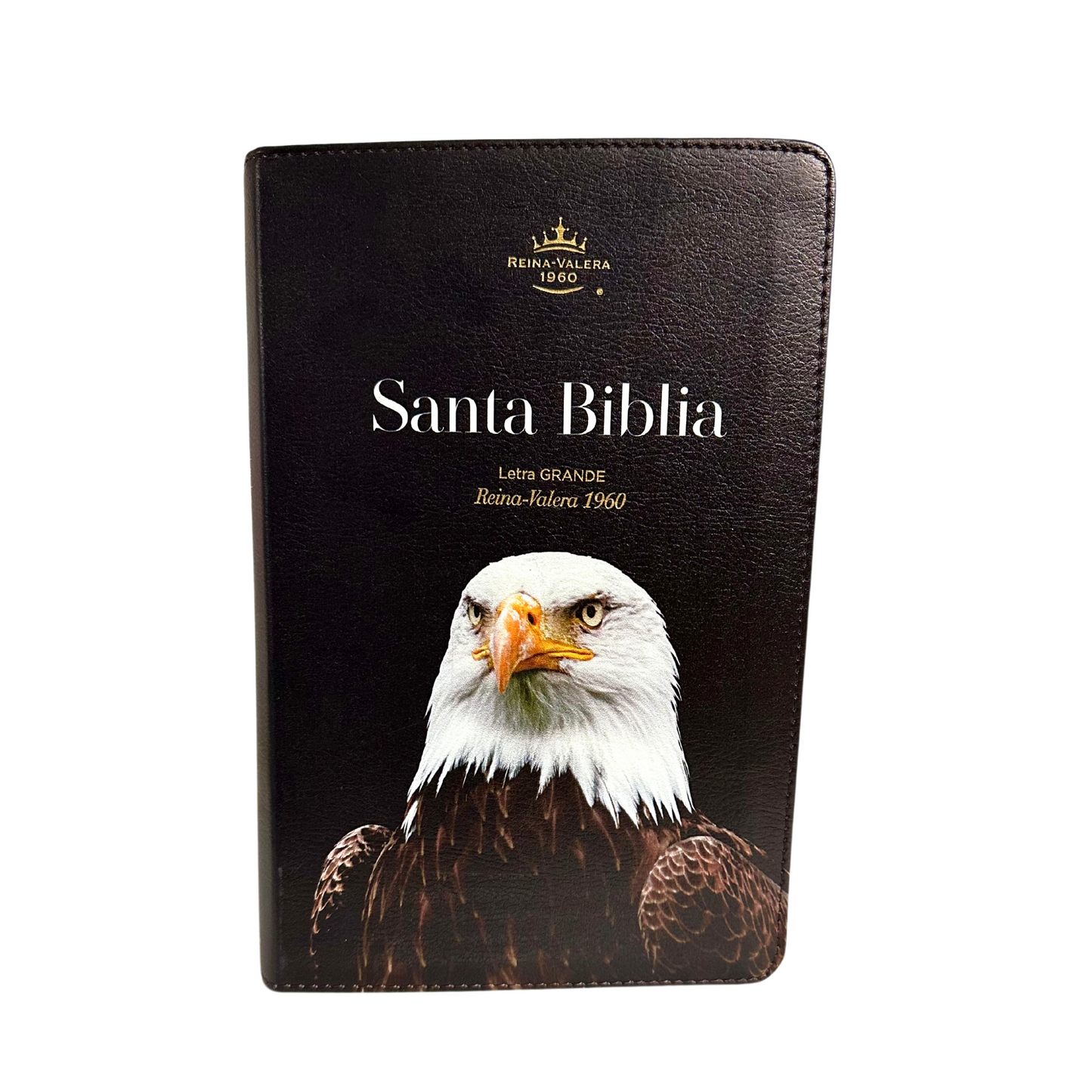 BIBLIA RVR1960 COLECCION SUPREME, TAMAÑO MANUAL, IMITACION PIEL, DISEÑO NEGRO/AGUILA