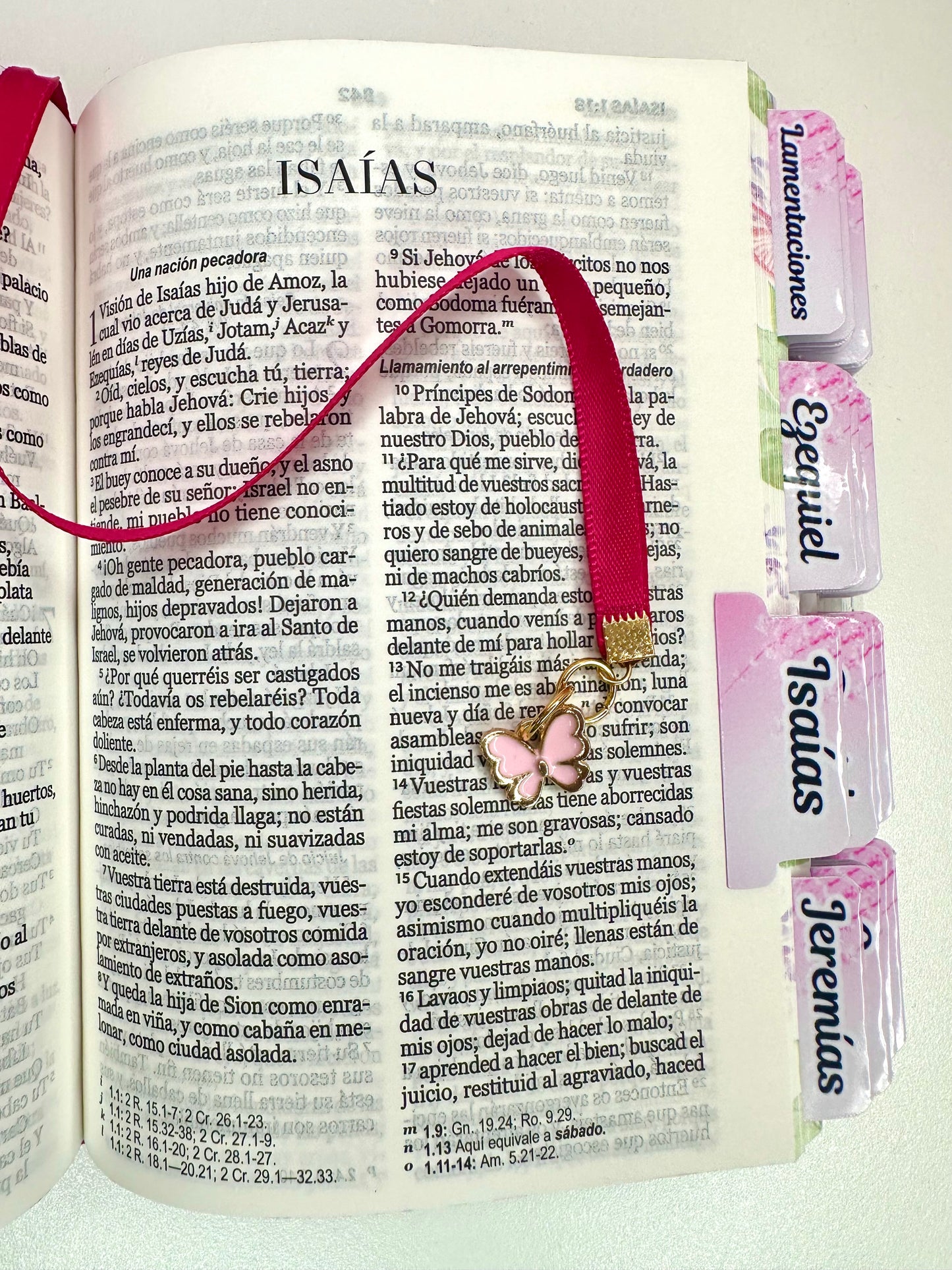 Biblia de Bolsillo RV1960 imit piel con canto floral fucsia