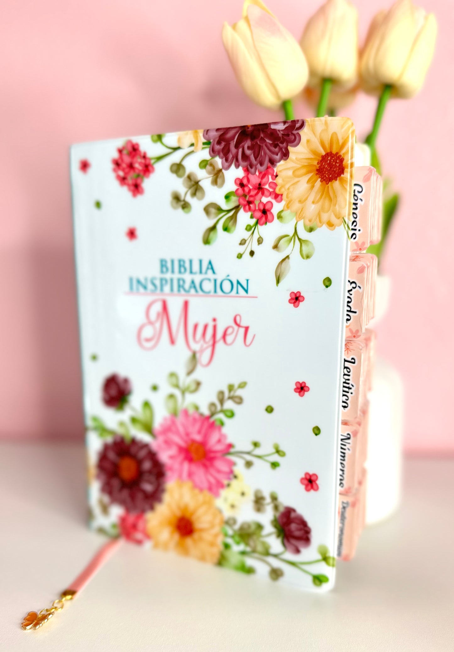 Biblia Inspiración para Mujer Letra Grande RV1960 vinilo manual floral