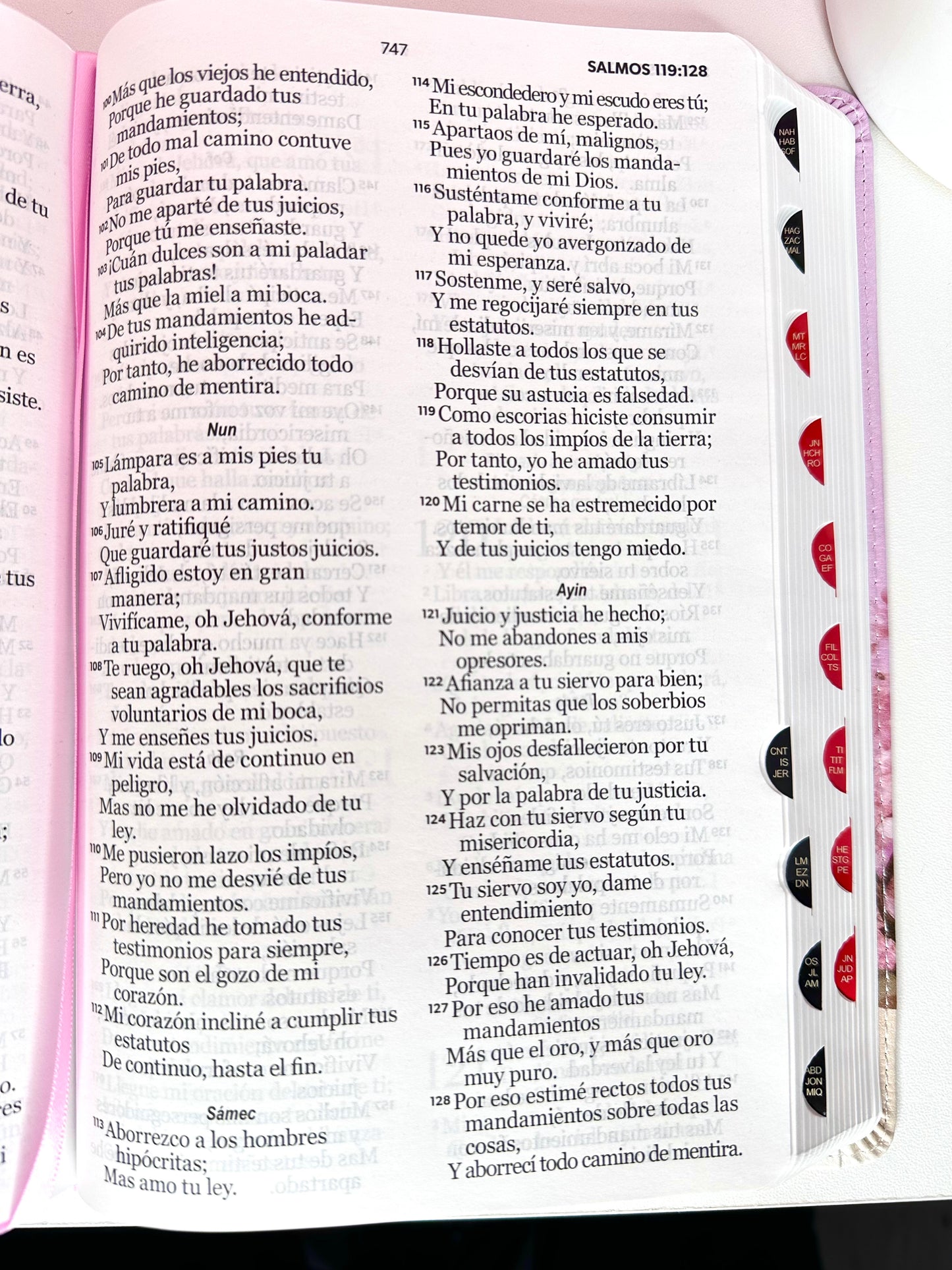 BIBLIA LILA CON INDICE